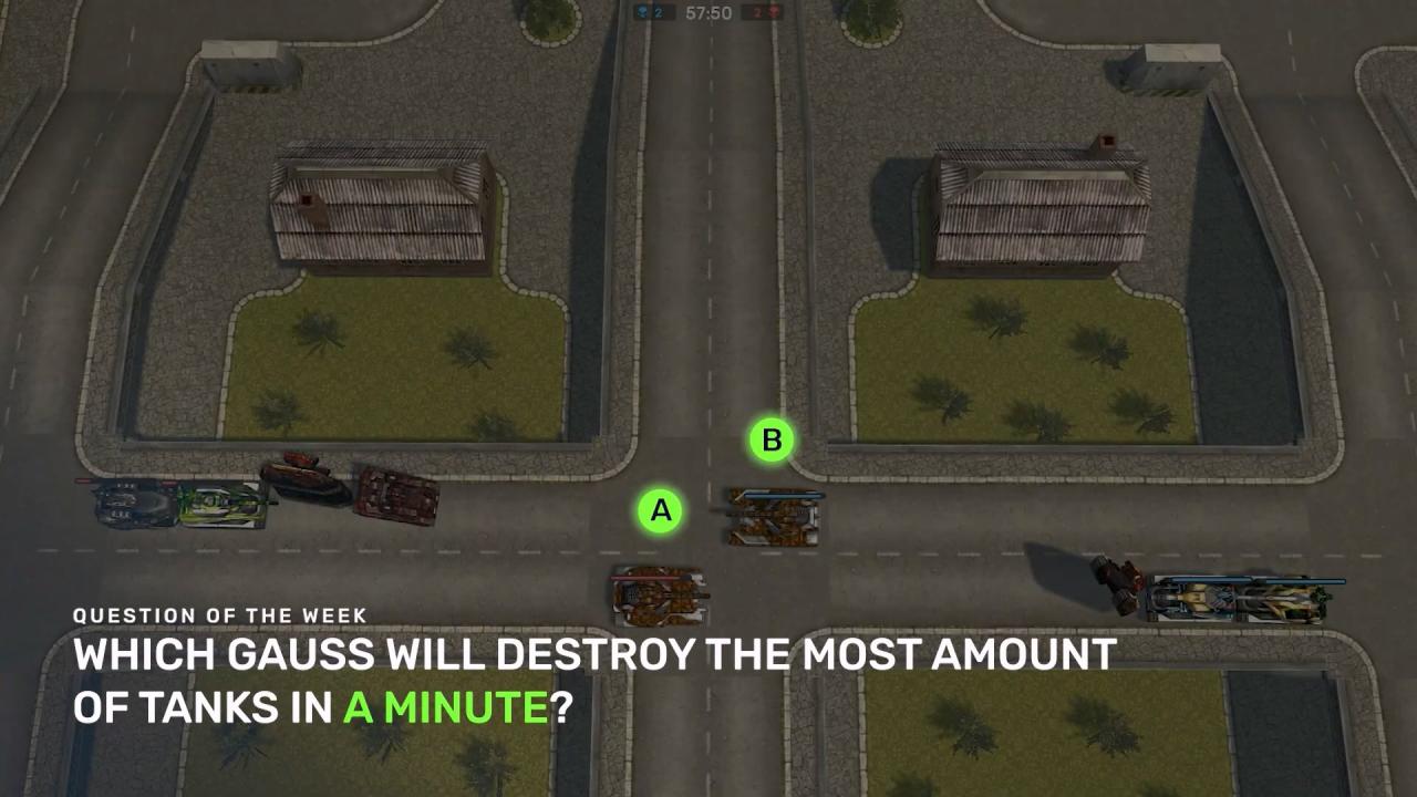 3D坦克每周猜猜看问题：哪辆高斯炮会在一分钟内摧毁最多的坦克？