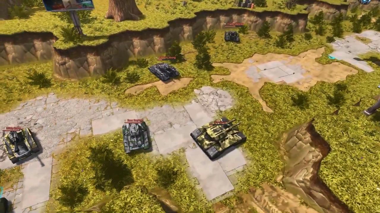 3D坦克高地角斗场上新手教学遇到的智能机器人坦克
